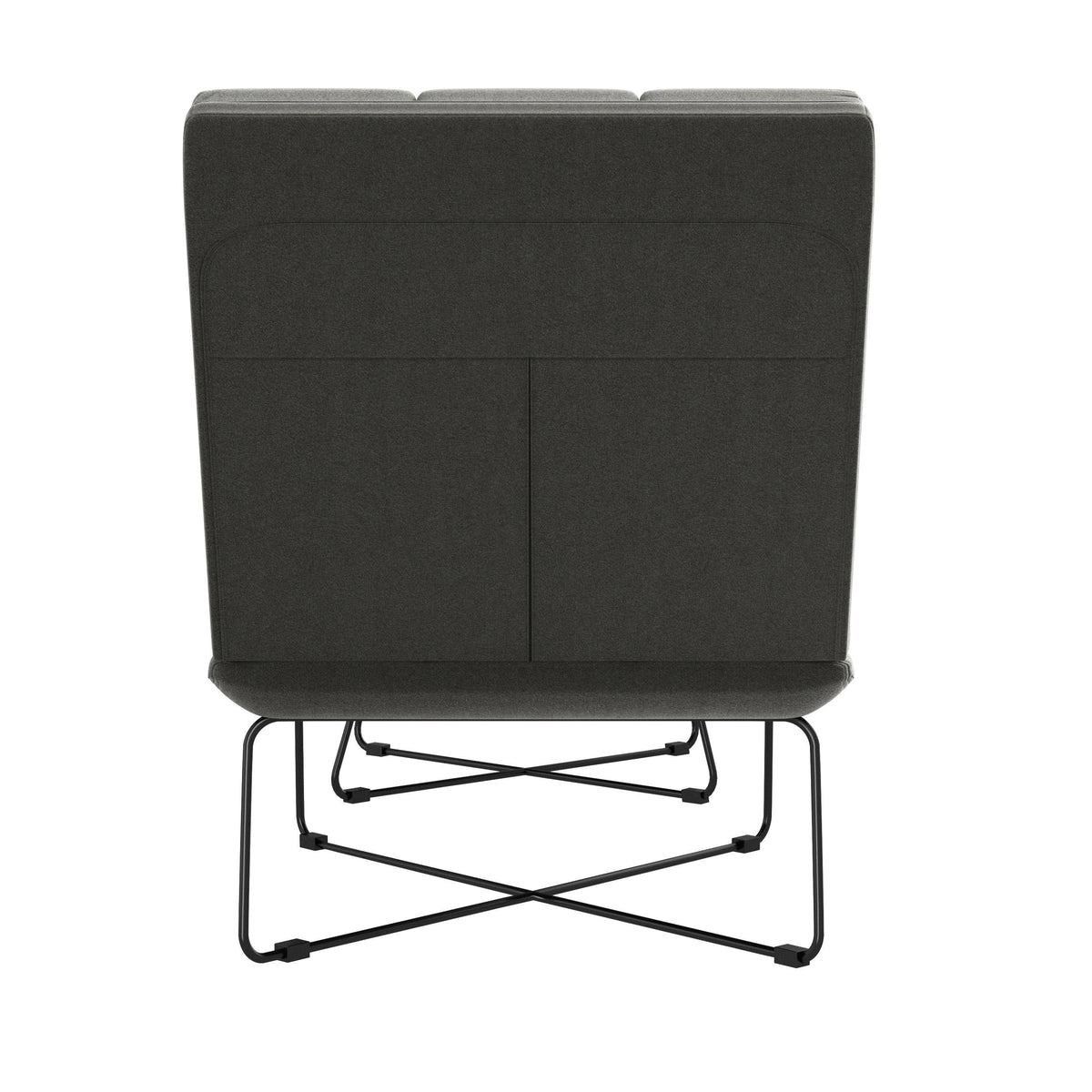 Turquoise Blue Armless Chair and Ottoman K278058