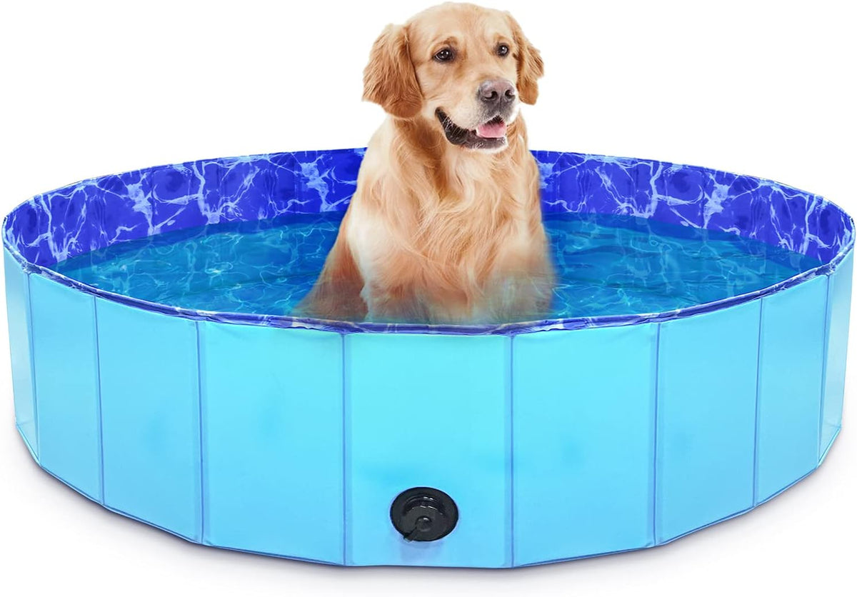 Collapsible Dog Pool with Non-Slip PVC Board L7006