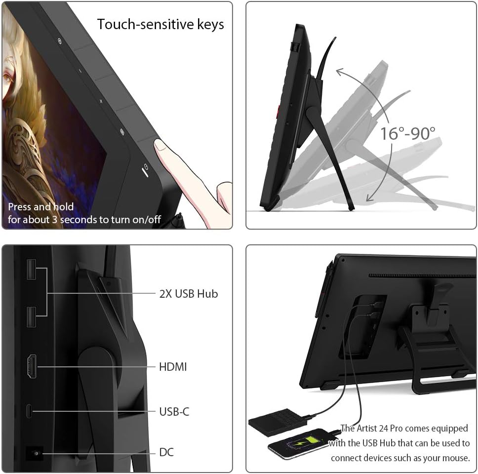 23.8-inch 2K QHD Drawing Monitor with Screen A6115