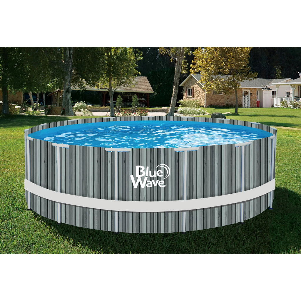 15-ft Round 48-in Deep Above Ground Swimming Pool with Cover F5774