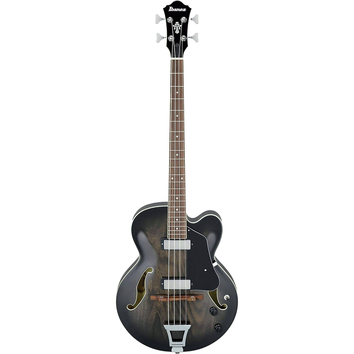 Transparent Black Sunburst Hollowbody Bass E74379