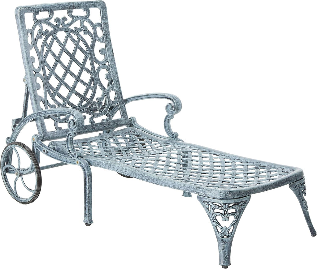 Antique Bronze Cast Aluminum Chaise Lounge E8477