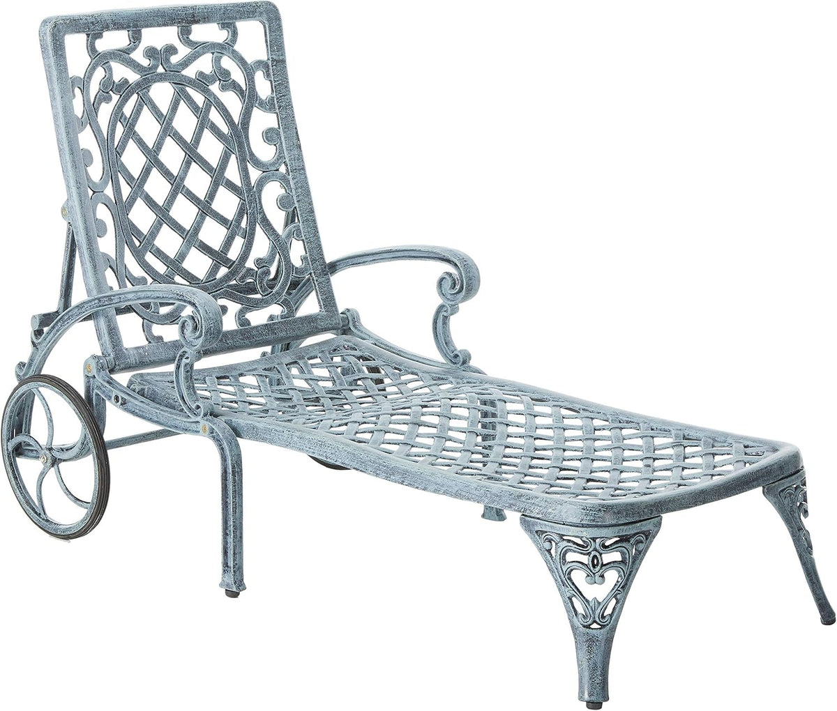 Antique Bronze Cast Aluminum Chaise Lounge E8477