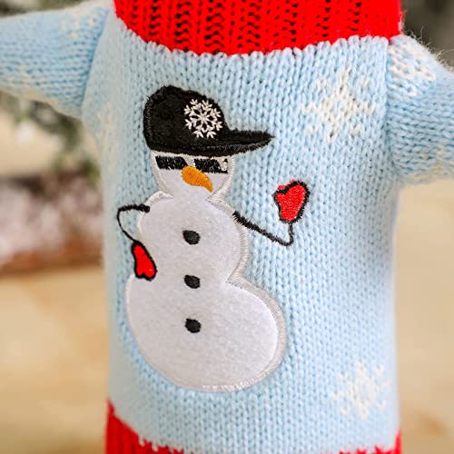 4 Pack Knitted Christmas Wine Bottle Covers M983497