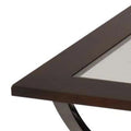 Brown and Black Wood Coffee Table with Castors A4803