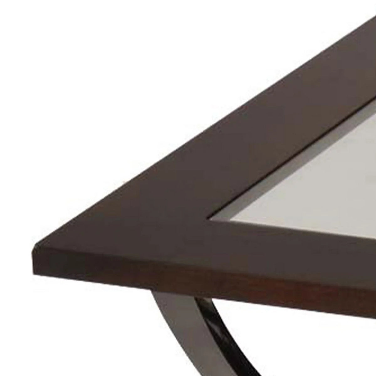 Brown and Black Wood Coffee Table with Castors A4803