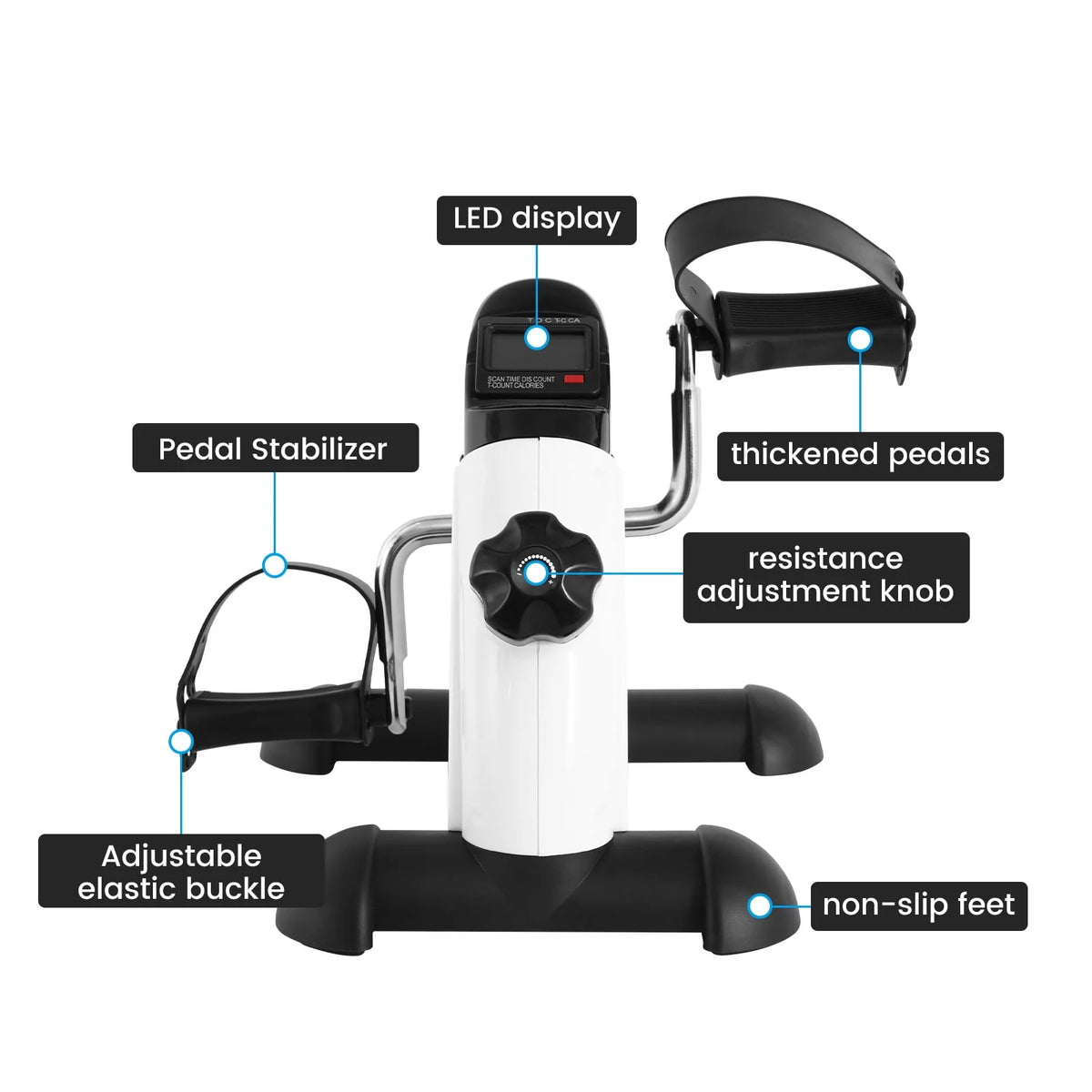 Black Under Desk Exercise Bike X692