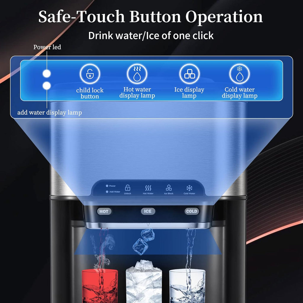 3 in 1 Top Loading Water Cooler Dispenser with Ice Maker S875517