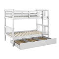 White Solid Wood Twin Trundle Bed G74625