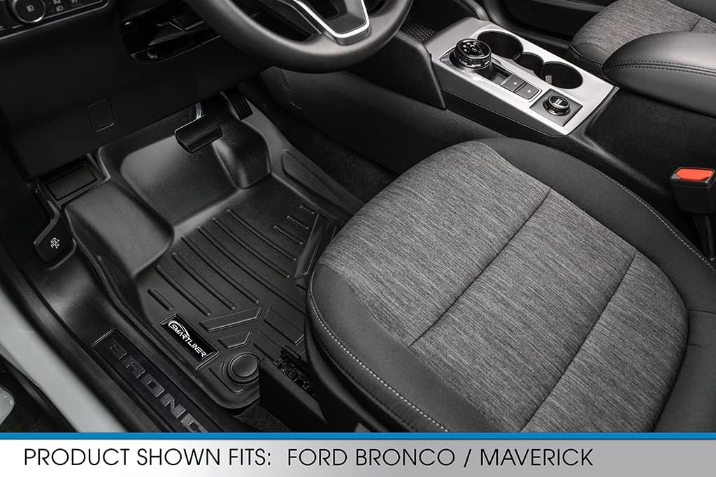 Black 2 Row Floor Mat Liner Set for Ford Maverick S18699
