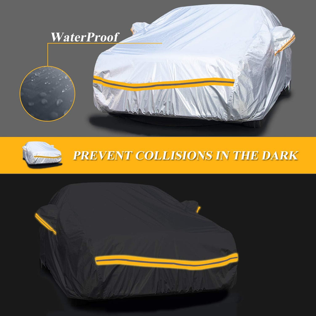 SUV Car Cover Waterproof All Weather 6 Layers with Zipper Cotton H20812