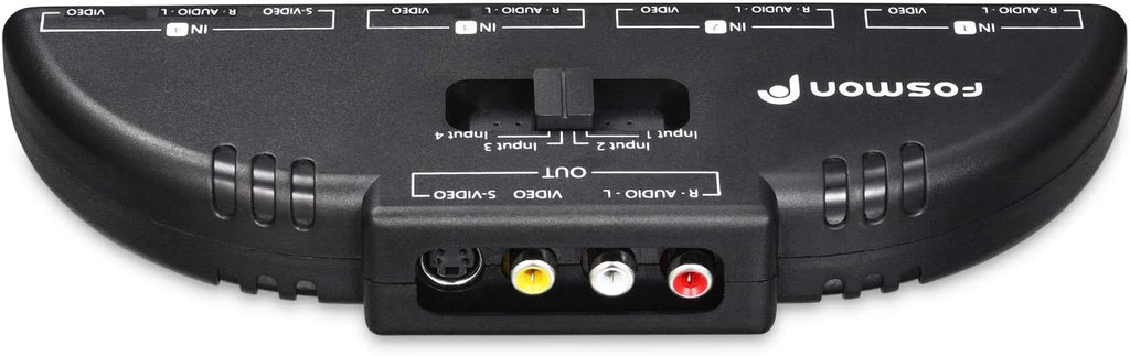 RCA Splitter with 4-Way Audio Video Switch Selector Box, RCA Patch Cable and S-Video Cable, Pack of 2 L5688