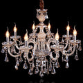 Cognac 8 Lights K9 Crystal Chandelier Ceiling Pendant Lamp 31x28 Inch W80793