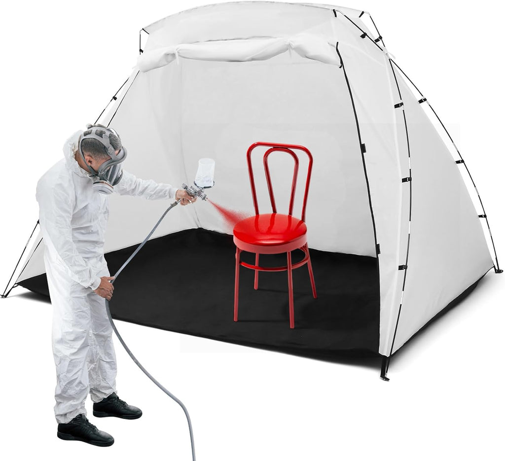 White 8.5 x 6 x 5.5 ft Portable Paint Booth Spray Paint Tent K34461