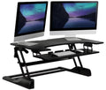 Extra Wide Height Adjustable Black Steel Standing Desk Converter V243