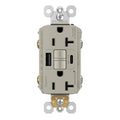 Silver GFCI Tamper Resistant Electrical Outlet W859034