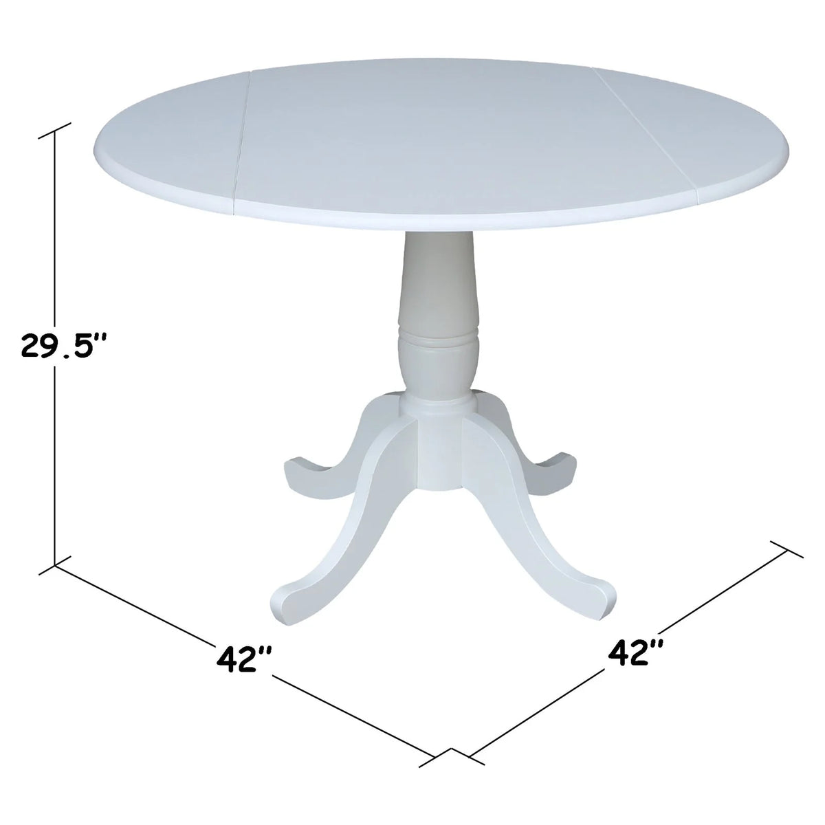 Drop Leaf Dining Table in White K117311