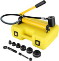 10 Ton Hydraulic Knockout Punch Driver Tool Kit with 6 Dies E614652
