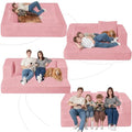 Faux Fur Convertible Bean Bag Sofa Bed with Pillow B234