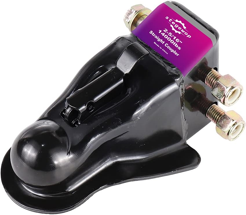 2-5/16" Adjustable Trailer Coupler with Trigger Latch, Black, Pack of 2 U76985
