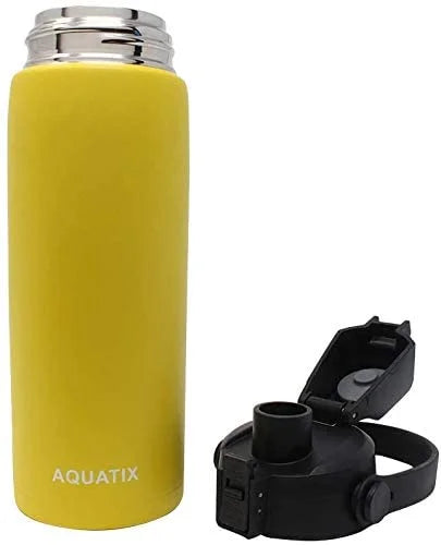 6-Pack Lemon Yellow 21 Ounce Stainless Steel Double Wall Insulated Sports Water Bottle M49109