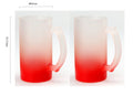 2 Pieces Frosted Glass 16 oz Mug O791