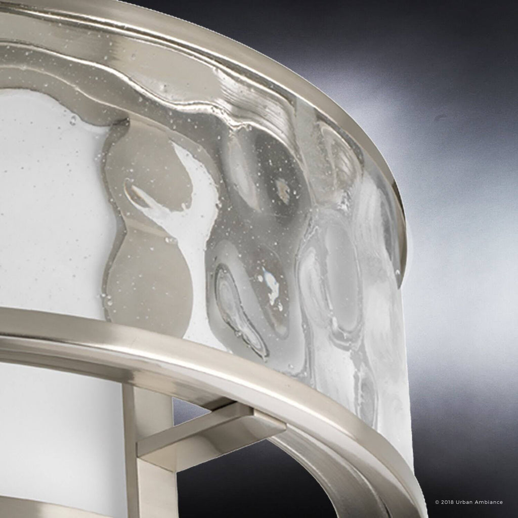 Art Deco Ceiling Fixture Brushed Nickel Finish F57288