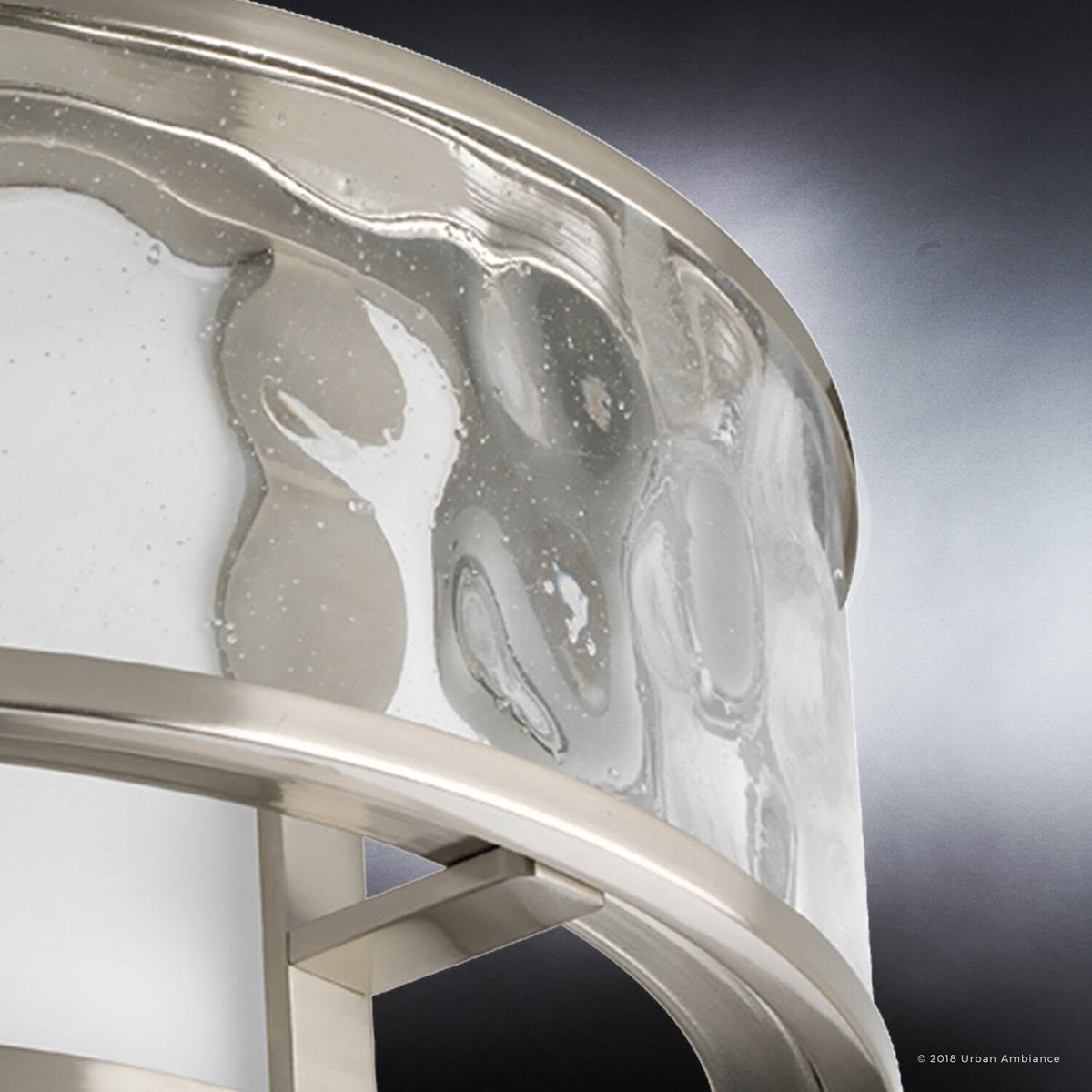 Art Deco Ceiling Fixture Brushed Nickel Finish F57288