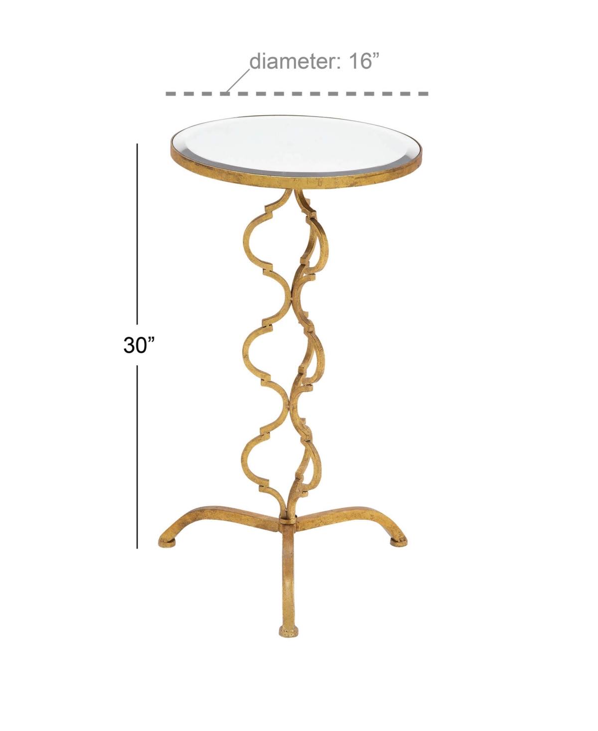 Gold-Tone Accent Table P875