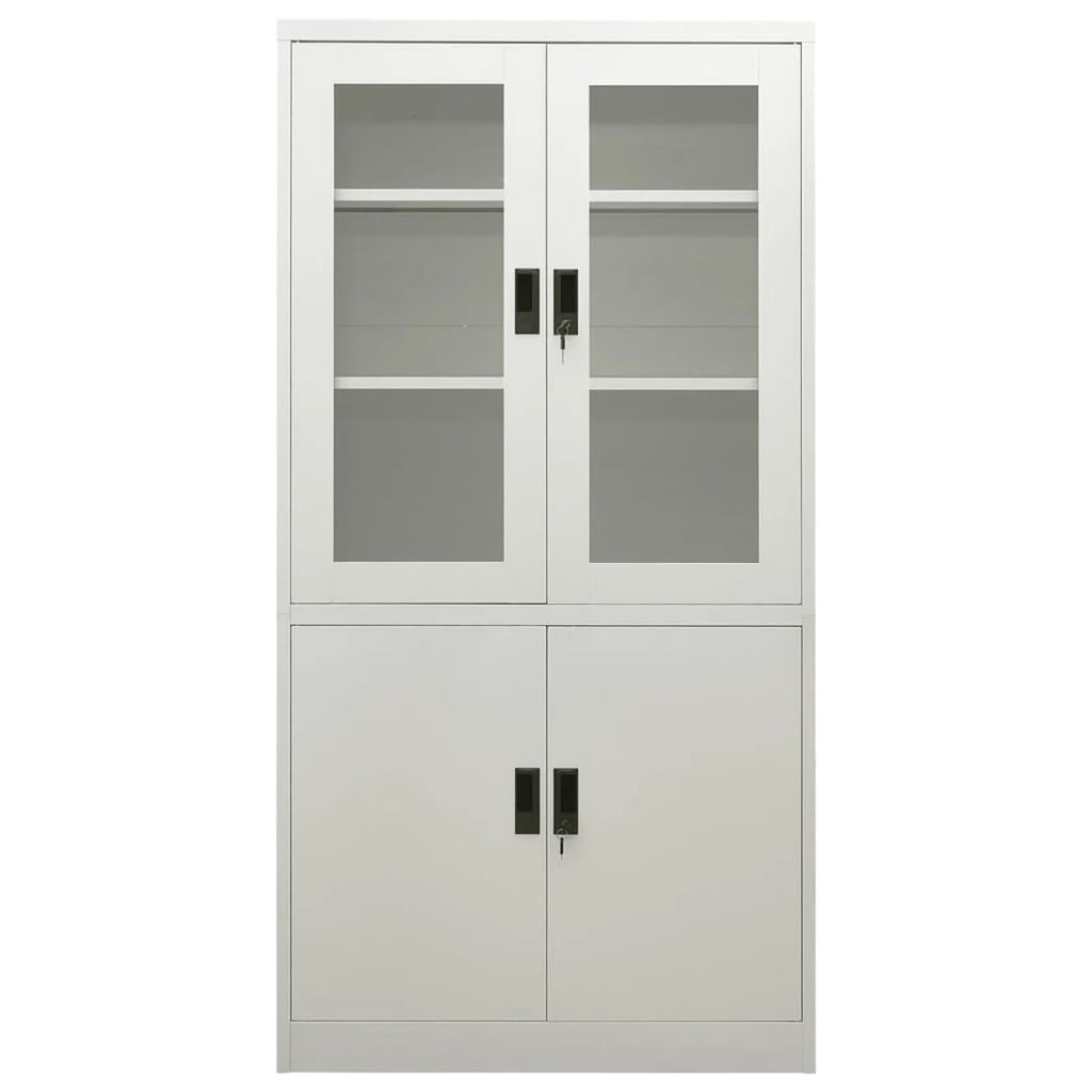 Light Gray File Storage Cabinet with 3 Adjustable Shelves S526976