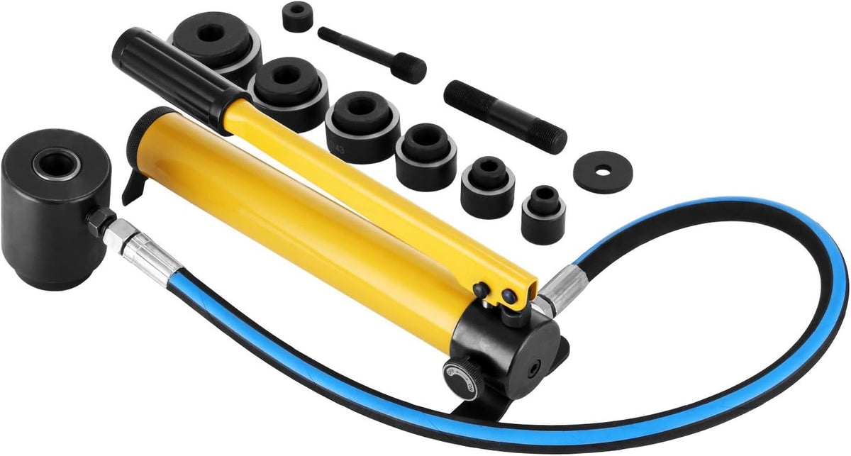 10 Ton Hydraulic Knockout Punch Driver Tool Kit with 6 Dies E614652