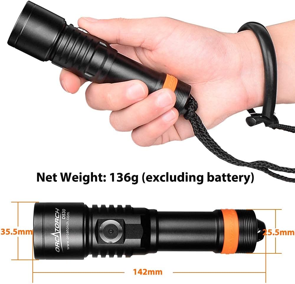 1300 Lumens 8 Degrees Scuba Dive Light P234509
