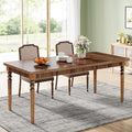 Oak Rectangular Dining Table with Wood Turned Legs, 63-Inch G720