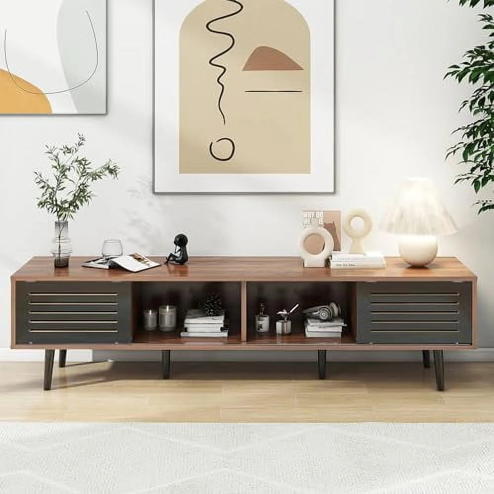 Mid Century Modern TV Stand for 55/60/65 inch TV with Cabinets L7087