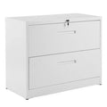 White Two Drawer Lateral File Cabinet Z369314