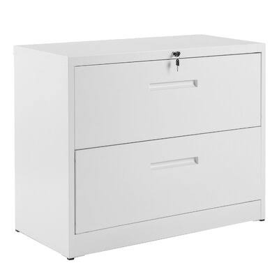 White Two Drawer Lateral File Cabinet Z369314