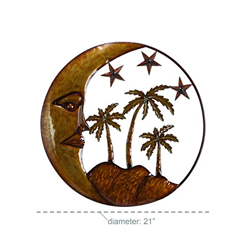 Metal Sun Moon Wall Decor P856