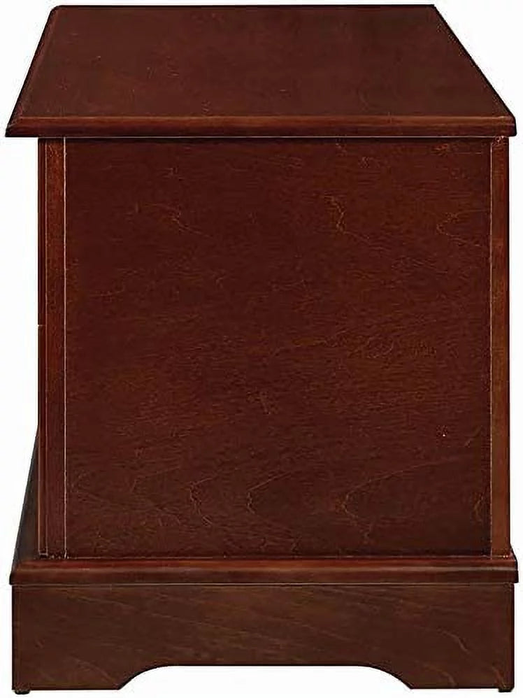 Warm Brown Cedar Lined Wood Storage Blanket Chest Trunk S785484