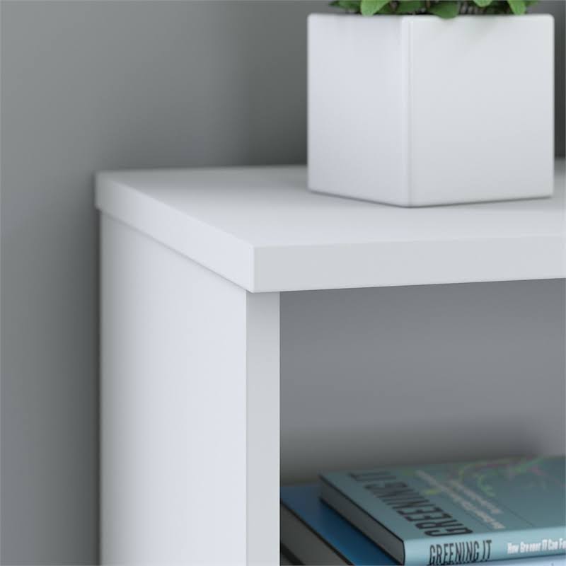 White 2 Shelf Bookcase L487
