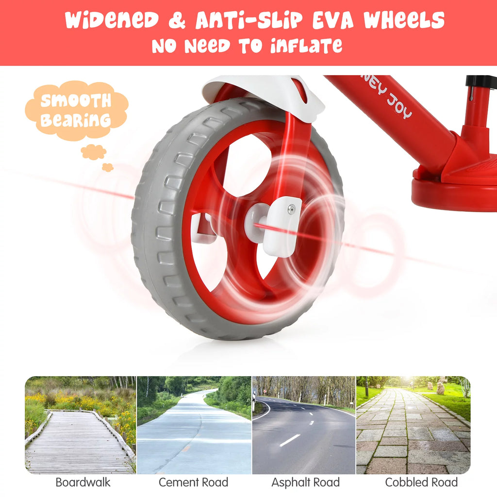 Kids Balance Bike with Feetrests Red A292