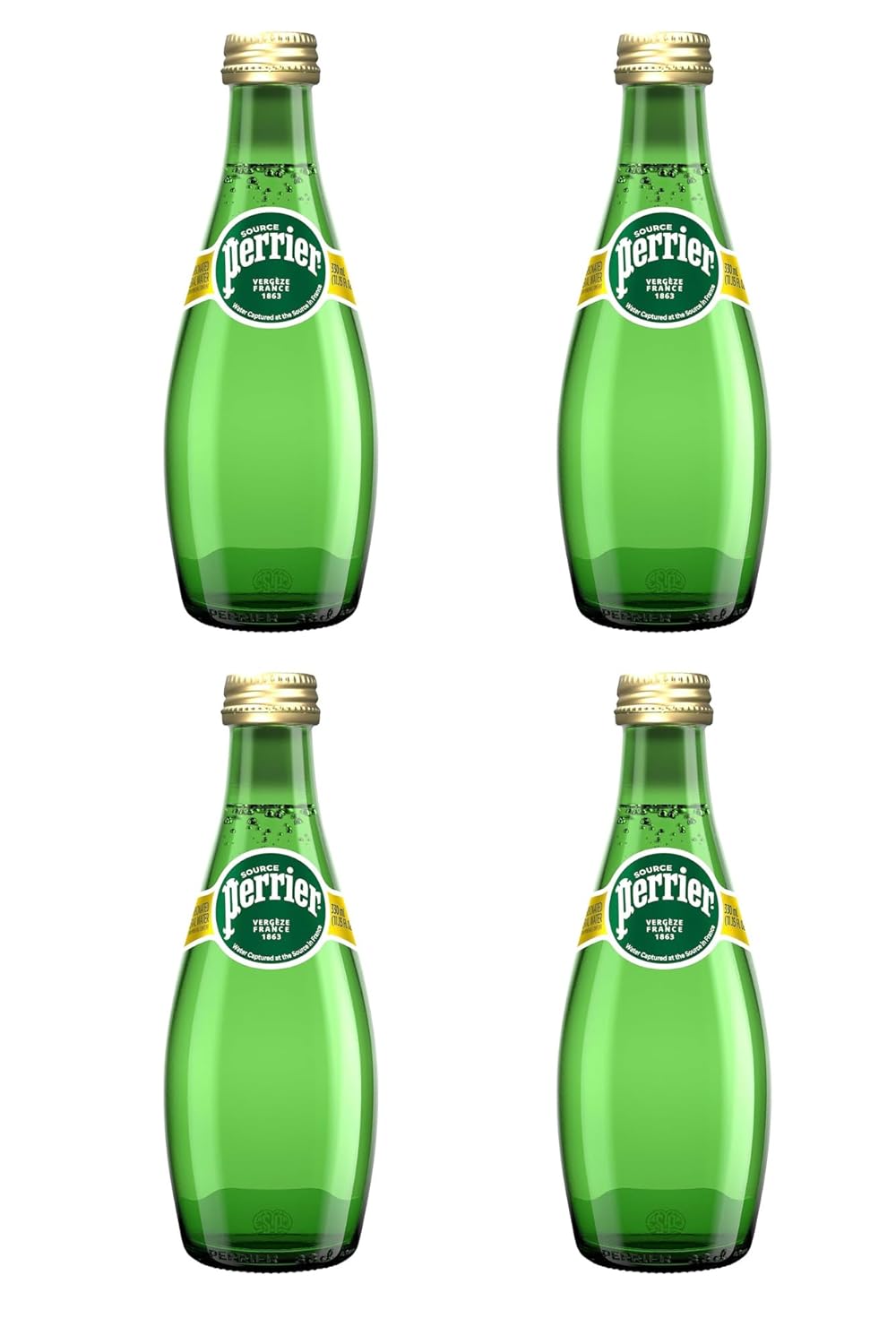 11.15 Fl. Oz Glass Bottles Sparkling Natural Mineral Water, 4 Pack B319