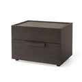 2 Drawer Solid Wood Nightstand Dark Oak K198343