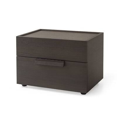 2 Drawer Solid Wood Nightstand Dark Oak K198343