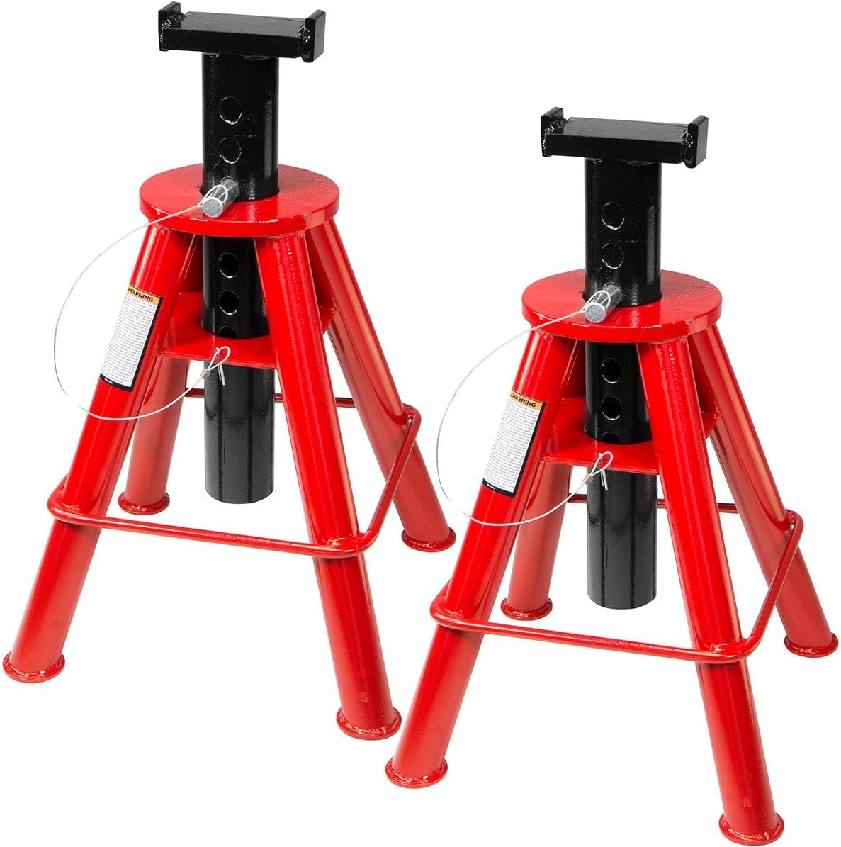 Set of 2 10-Ton High Jack Stand Pin Type Stand W703272