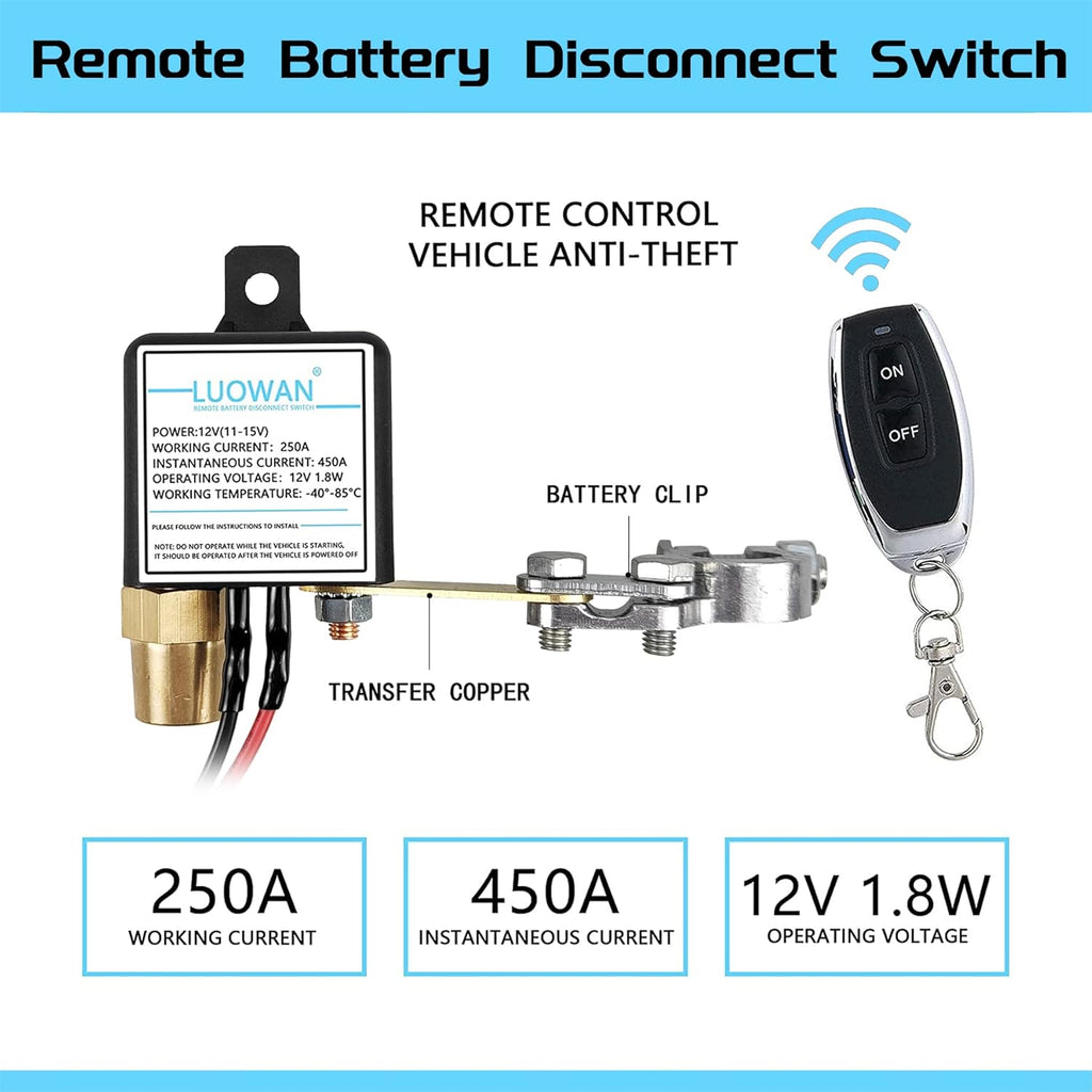 DC12V 250A Remote Battery Disconnect Switch O611