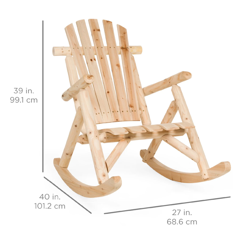 Wooden Rocking Chair Natural Finish H140677