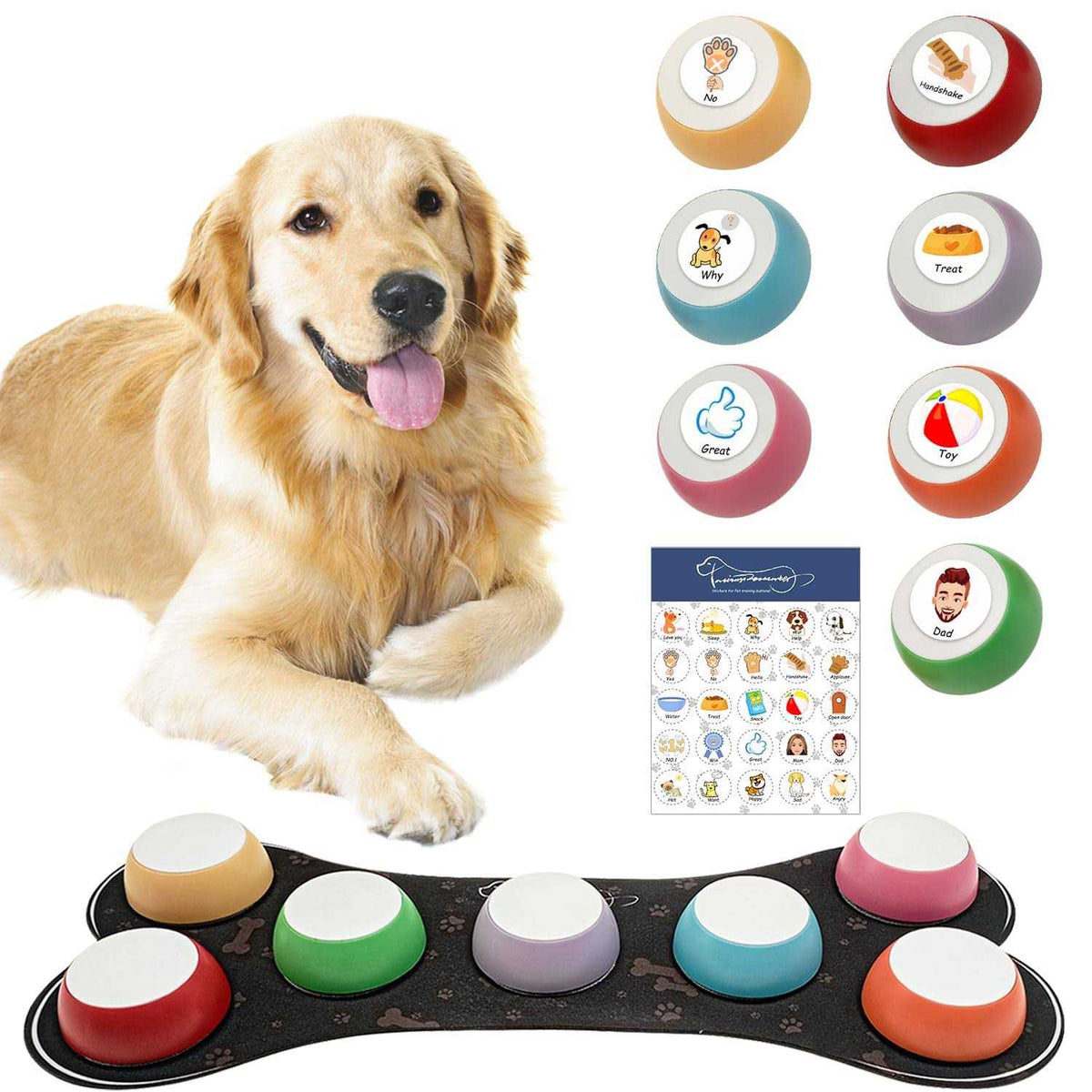 7 Dog Talking Button Set F343