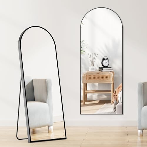 64"x21" Arched Full Length Mirror with Aluminum Alloy Thin Frame R699