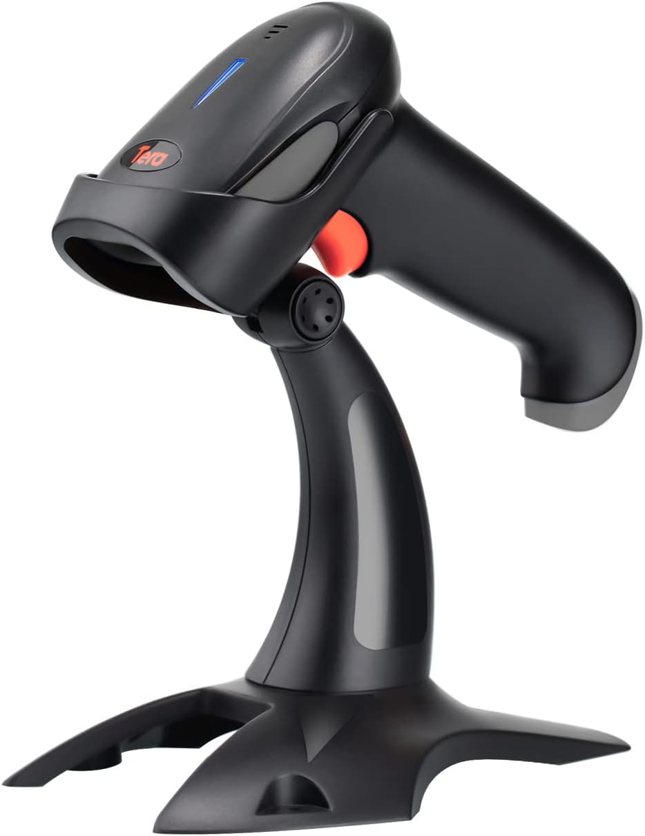 Wireless 2D QR Barcode Scanner with Stand, Bluetooth & 2.4GHz & USB Wired, Pack of 2 H9806