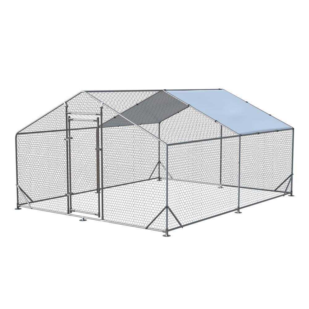 Walk-In Chicken Coop with Waterproof Cover J750054